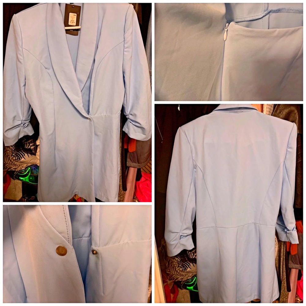 🦋 BRAND NEW Baby Blue Blazer Dress/Short 💙